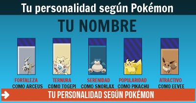 Tu personalidad según Pokémon