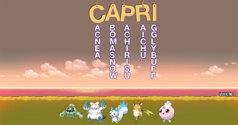 Equipo Pokémon de capri
