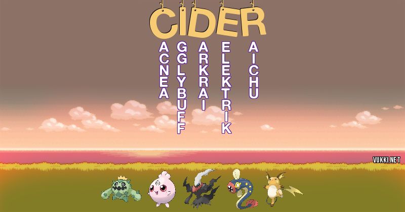 Equipo Pokémon de cider