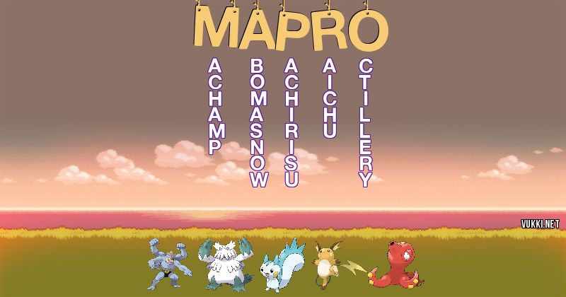 Equipo Pokémon de mapro