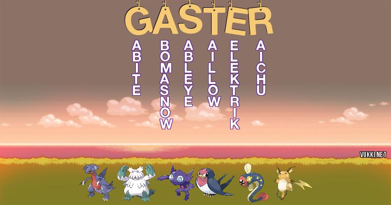 Equipo Pokémon de gaster