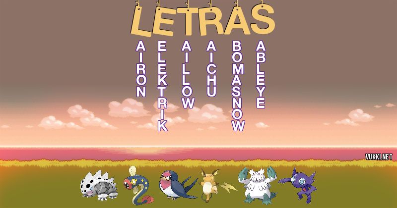 Equipo Pokémon de letras