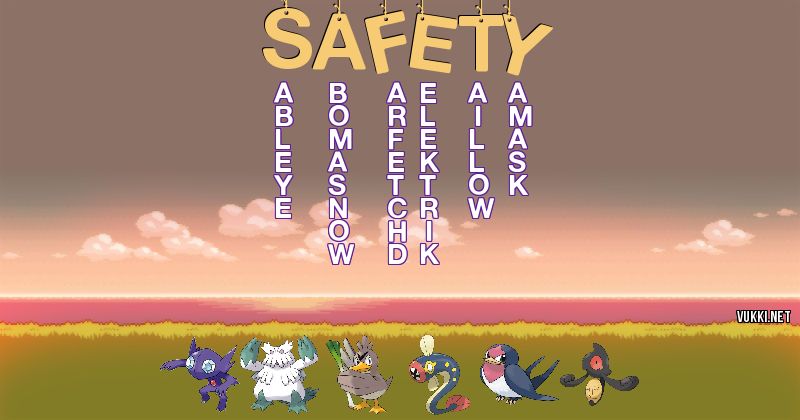 Equipo Pokémon de safety