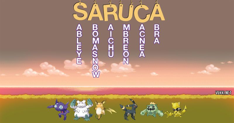 Equipo Pokémon de saruca