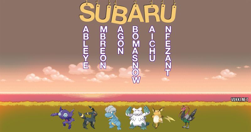 Equipo Pokémon de subaru