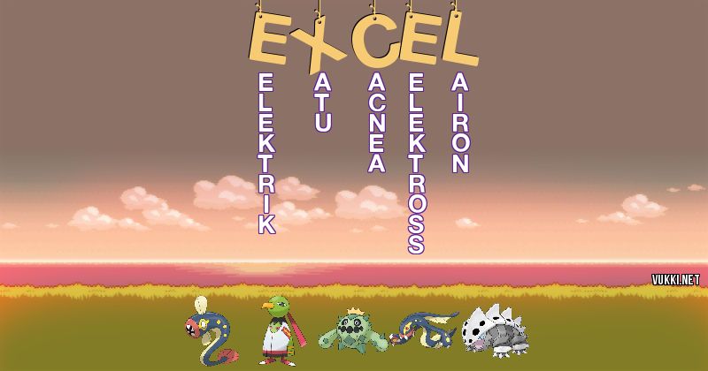 Equipo Pokémon de excel