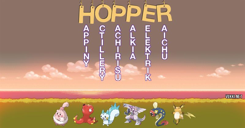 Equipo Pokémon de hopper