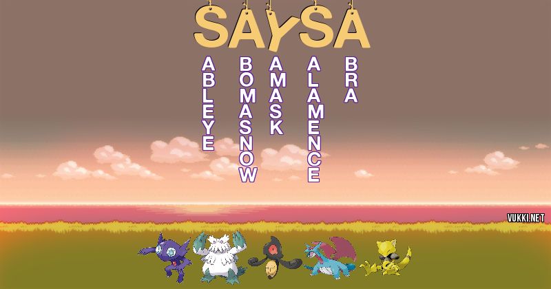 Equipo Pokémon de saysa