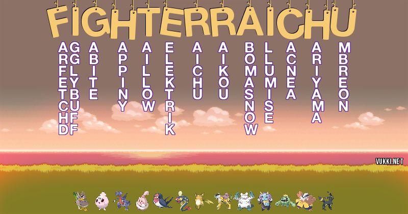 Los Pokémon de fighter raichu - Descubre cuales son los Pokémon de tu nombre