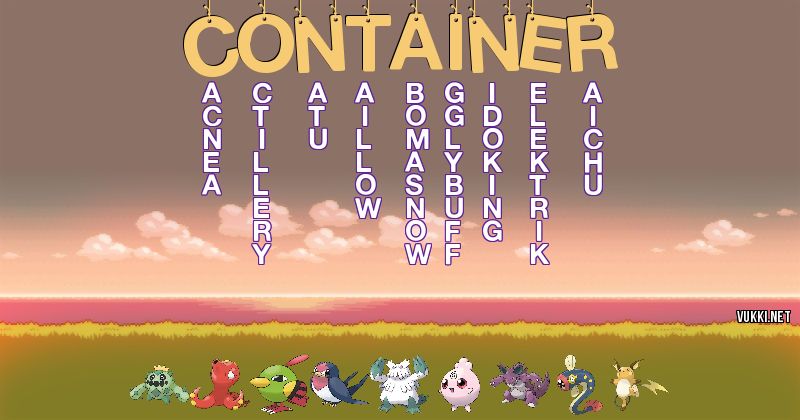 Equipo Pokémon de container