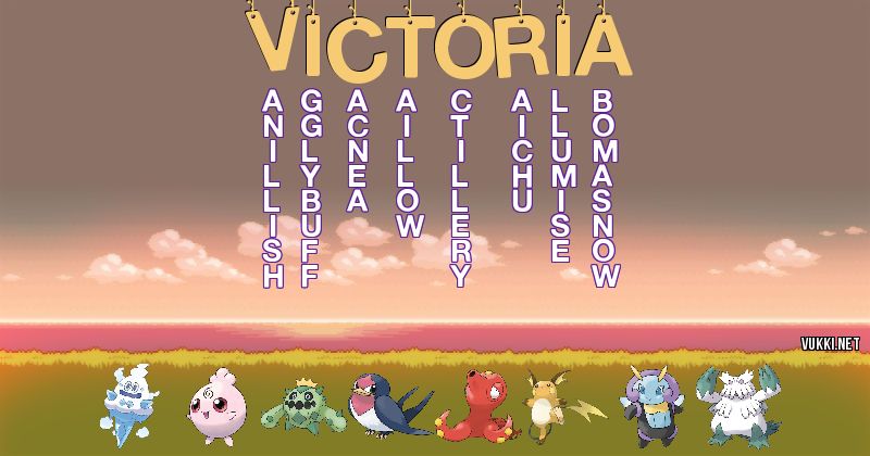 Los Pokémon de victoria - Descubre cuales son los Pokémon de tu nombre