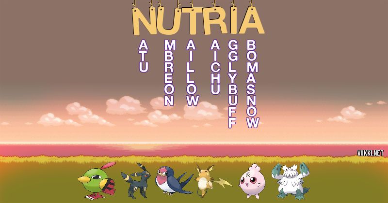 Los Pokémon de nutria - Descubre cuales son los Pokémon de tu nombre