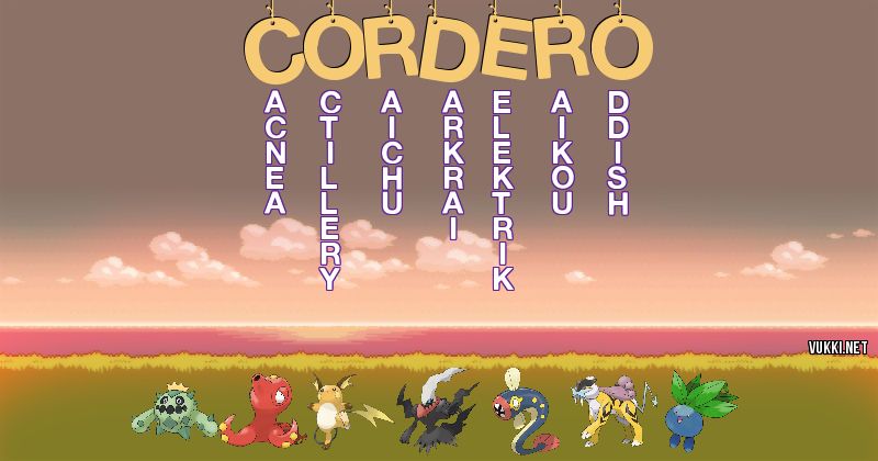 Los Pokémon de cordero - Descubre cuales son los Pokémon de tu nombre