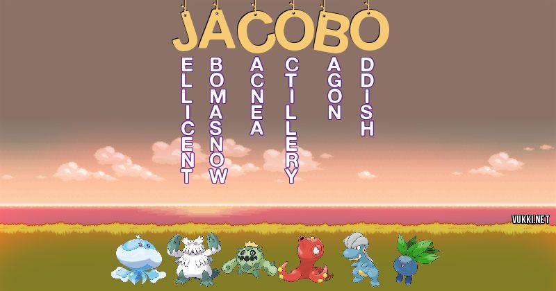 Los Pokémon de jacobo - Descubre cuales son los Pokémon de tu nombre