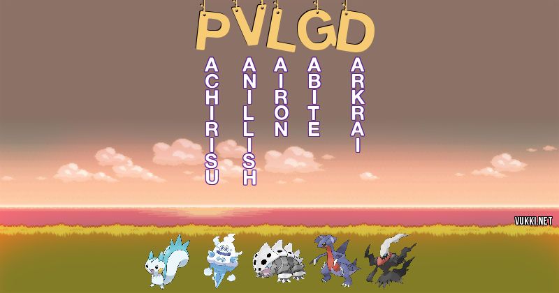Los Pokémon de pvlgd - Descubre cuales son los Pokémon de tu nombre