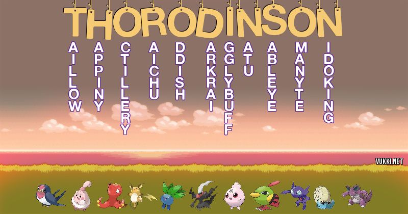 Los Pokémon de thor odinson - Descubre cuales son los Pokémon de tu nombre