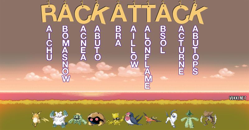 Stackastack Pokemon Equipo Pokémon de rackattack