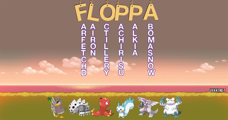 Los Pokémon de floppa - Descubre cuales son los Pokémon de tu nombre