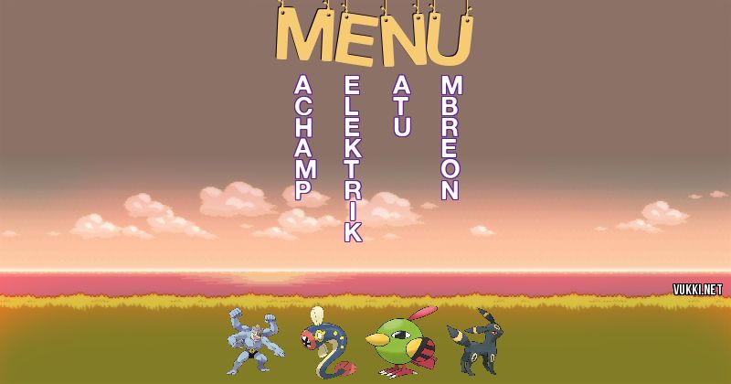 Equipo Pokémon de menu
