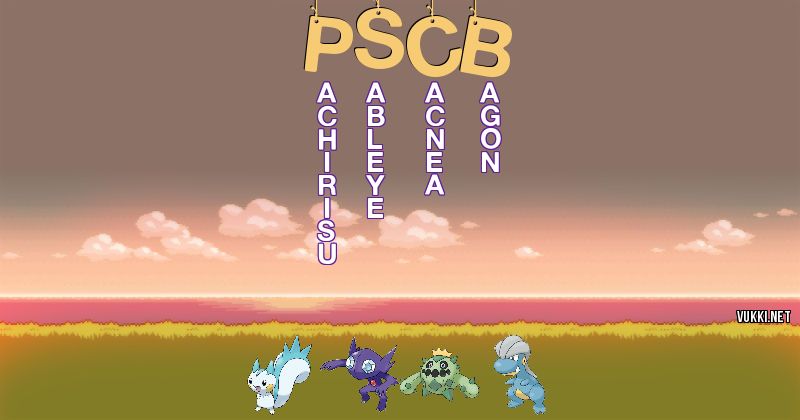 Los Pokémon de pscb - Descubre cuales son los Pokémon de tu nombre
