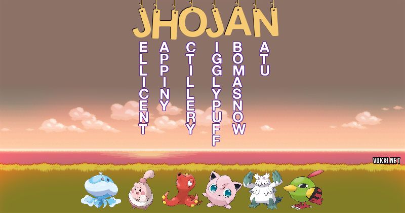Los Pokémon de jhojan - Descubre cuales son los Pokémon de tu nombre