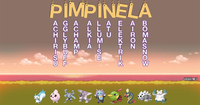 Los Pokémon de pimpinela - Descubre cuales son los Pokémon de tu nombre