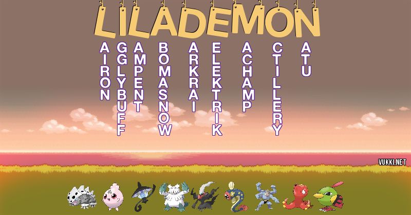 Los Pokémon de lila_demon - Descubre cuales son los Pokémon de tu nombre