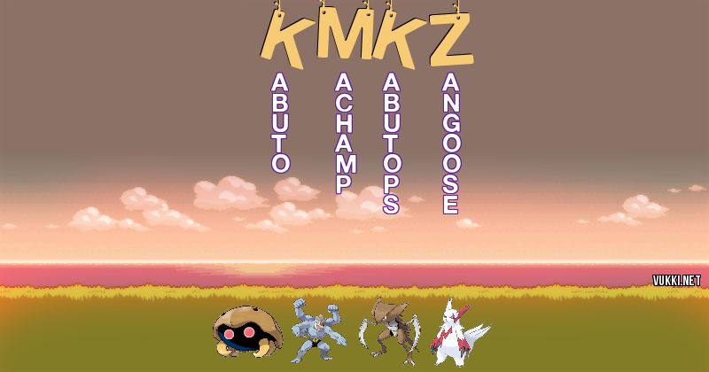 Los Pokémon de k4m1k4z3 - Descubre cuales son los Pokémon de tu nombre