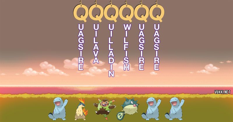 Los Pokémon de qqqqqq - Descubre cuales son los Pokémon de tu nombre