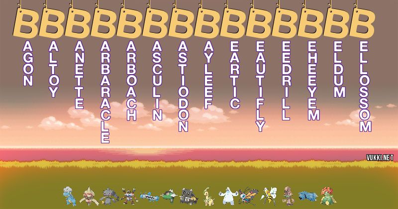 Los Pokémon de bbbbbbbbbbbbbb - Descubre cuales son los Pokémon de tu nombre